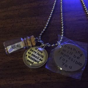 Faith Necklace with 3 pendants
